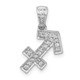 14k White Gold Diamond Sagittarius Zodiac Pendant PM4110-012-WA