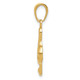 14k Polished Open-Backed Treble Clef Pendant K4944