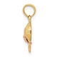 14k Two-tone Baby Rattle Pendant K2311
