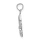 14K White Gold 2-D Small Fleur de Lis Charm K2759W