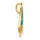 14K Imitation Opal Sailboat Slide K2491