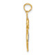 14K Textured w/Rhodium Girl Charm K9244