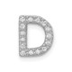 14K  White Gold Diamond Letter D Initial Charm PM5221D-016-WA