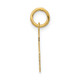 14k Small Polished Number 6 Charm LS06