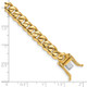 14K 20 inch 7.25mm Hand Polished Rounded Curb Link with Box Catch Clasp Chain LK124-20