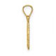 14k Satin Diamond-cut Footprints Pendant K6084