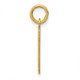 14k Small Elongated Number 80 Charm LES80