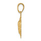 14K Polished Angel On Round Scallop Frame Pendant K5691