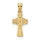 14K Solid Cross w/ Eternity Rings Cross Charm K8343