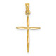 14K D/C with Tapered Ends Cross Charm K8363