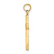 14K D/C with Tapered Ends Cross Charm K8363