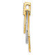 14k Two-tone Polished 1/2ct. Diamond Triple Teardrop Pendant PM3821-050-YWA