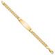 14k Flat Curb Link Soft Diamond Shape ID Bracelet LID80C-8