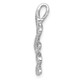 14k White Gold 1/6ct. Diamond Polished Fancy Twisted Chain Slide PM3895-015-WA