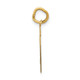 14k Small Satin Number 27 Charm LSS27