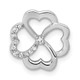 14k White Gold 1/15ct. Diamond Four Leaf Clover Chain Slide PM3982-007-WA