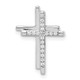 14k White Gold 1/10ct. Diamond Double Cross Chain Slide PM4060-009-WA