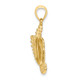 14K 2-D TURKS AND CAICOS Under Conch Shell Charm K8156