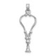 14k White Gold 3-D Stethoscope Pendant K9569W
