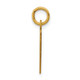 14k Small Elongated Number 47 Charm LES47