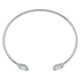 Sterling Silver Blue Chalcedony Bangle QB1295