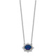 14K White Gold Lab Grown Diamond VS/SI FGH & Created Sapphire Neckla PM4028-SA-038-WLG-18