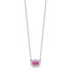14K White Gold Lab Grown Dia. VS/SI FGH Lab Cr Pink Sapphire Necklac PM7973-CPS-100-WLG