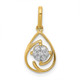 14k Polished 1/15ct. Diamond Fancy Teardrop Pendant PM4779-008-YA