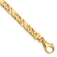 14K 9 inch 6.7mm Hand Polished Fancy Link with Fancy Lobster Clasp Bracelet LK165-9