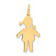 14k Plain Polished Small Girl Charm M101