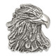 Sterling Silver Antiqued Eagle Head Pendant QC4083