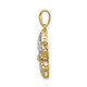 14k Diamond Fleur De Lis Pendant PM5154-020-YA