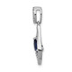 14k White Gold Diamond and Sapphire Teardrop Dangle Pendant PM5281-SA-013-WA
