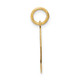 14k Small Satin Number 2 Charm LSS02