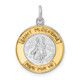 Sterling Silver Rhodium-plated & Gold Tone St Peregrine Medal QC9424