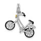 Sterling Silver Rhodium-plated Enameled Moveable Bicycle Pendant QC9548
