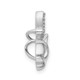 Sterling Silver Rhodium-plated Polished w/CZ Flying Pig Chain Slide QC9311