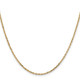 14K 22 inch 1.8mm Diamond-cut Round Open Link Cable with Lobster Clasp Chain PEN204-22