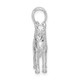De-Ani Sterling Silver Rhodium-Plated Textured 3D Siberian Husky Pendant QC10227