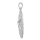 De-Ani Sterling Silver Rhodium-Plated Polished and Textured Large Sand Dollar Pendant QC10066