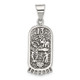 Sterling Silver Antiqued Good Luck Icon Pendant QC8664