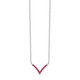 14k White Gold Ruby 18in. V-Necklace PM7255-RU-W
