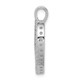 Sterling Silver Rhodium-plated CZ Open Heart MOM Pendant QC5994