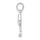 De-Ani Sterling Silver Rhodium-Plated Polished Wine Glass Pendant QC10458