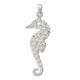 Sterling Silver Hammered Polished Seahorse Pendant QC6934