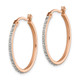 Diamond Fascination Diamond Mystique Sterling Silver Rose Gold-plated Diamond Round Hoop Earrings QDF157
