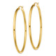 Sterling Silver Gold-Tone Polished 3x65mm Hoop Earrings QE13151