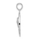 De-Ani Sterling Silver Rhodium-Plated Polished and Textured South Beach Dolphin Pendant QC10062