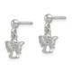 Sterling Silver Rhodium-plated Polished and Satin Angel Post Earrings QE12943