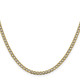 14K 20 inch 3.4mm Semi-Solid with Rhodium Pav Curb with Lobster Clasp Chain PWF080-20